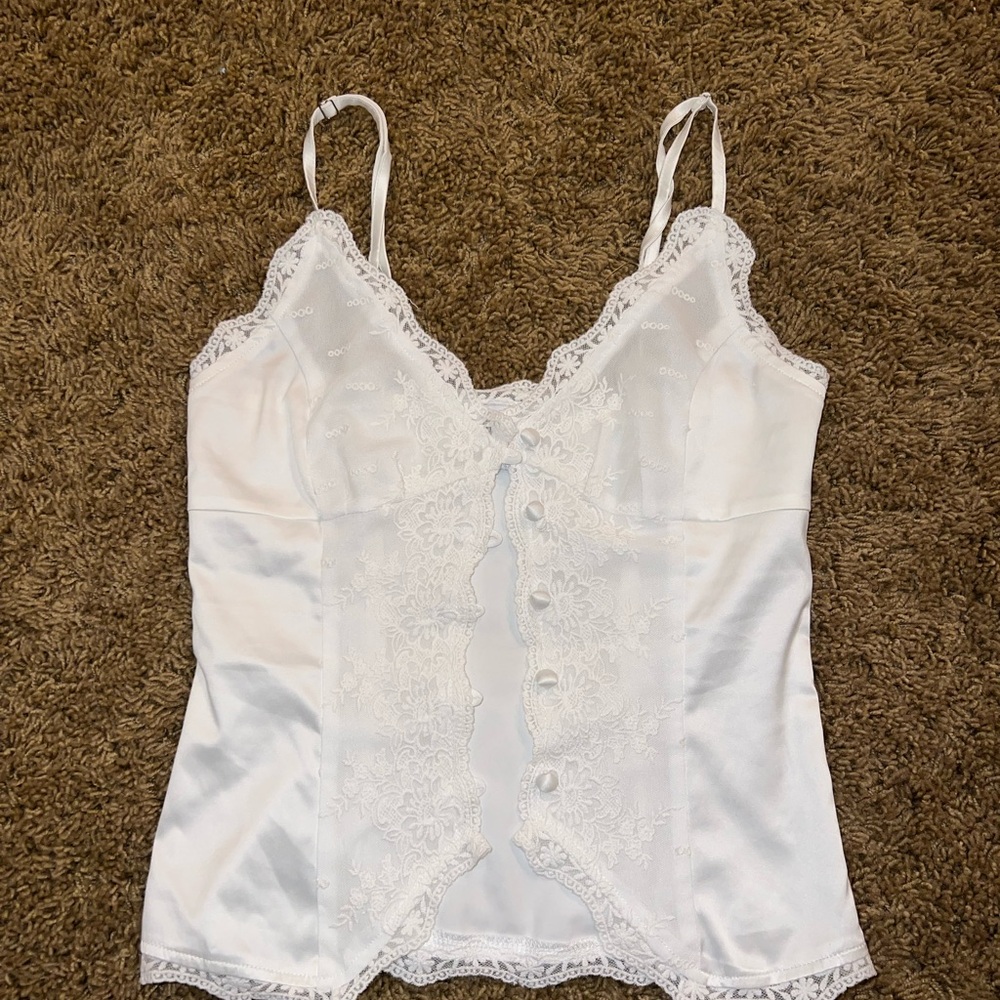 Princess Polly White Lace Satin Camisole